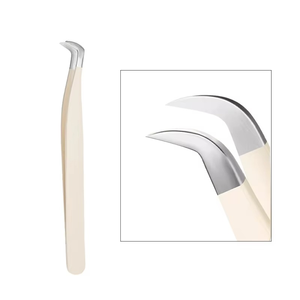 Nouvel ensemble de 4 pinces à épiler de précision pour extensions de cils en fibres, couleur personnalisée premium - Product Image 2