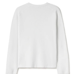 Classic White Crewneck Sweatshirt Soft Cotton Blend Regular Sleeve Loose <b>Pullover</b> <b>Men</b> Women Casual Everyday Wear OEM Service - Product Image 6