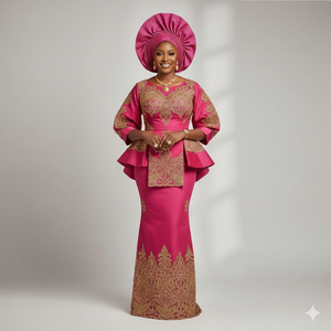 Nouveau design 2026 – Tissu George 100 % polyester, étoles traditionnelles nigérianes, pièce de tissu pour blouse, perles, mariage africain, fait main pour filles - Product Image 2