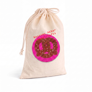 Pochette cadeau à cordon en coton calicot, faite main, avec perles Œil Turc, amulette grecque Nazar, organisateur de bijoux, sac de protection - Product Image 5