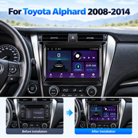 Lecteur vidéo de voiture Android, navigation vidéo de voiture, lecteur DVD AUTO CarPlay pour Toyota Alphard 2008-2014, lecteur multimédia