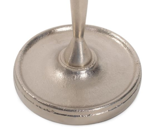 Table d'appoint moderne en métal, table basse ronde, finition argentée, table d'appoint pour salon, chambre à coucher, couloir - Product Image 2