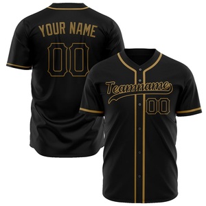 Maillot de baseball personnalisé le plus vendu, boutonné, 100 % polyester, maille respirante à l'aspect œil-de-perdrix, séchage rapide, impression personnalisée du logo, du nom et du numéro - Product Image 1