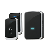 Timbre Inalámbrico Multi-Timbre Daytech DB18 IP55 Resistente al Agua, Alcance de 300 m, 38 Tonos de Llamada, 2 Transmisores + 1 Receptor para Restaurante y Hotel