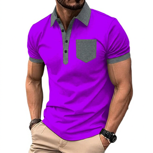Camisa de Manga Corta para Hombre, Diseño de Parches, Tejido Transpirable Informal, Marca ROLEIN - Product Image 4