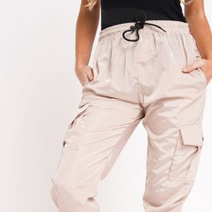 Pantalones Cargo de Cintura Elástica para Mujer, Pantalones Casuales de Corte Holgado, Estilo Urbano - Product Image 2