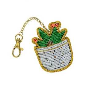 Fashion Handcrafted Beaded <b>Bag</b> <b>Charm</b> Artisan-Created Vintage Inspired Decorative Keyring for Handbag Backpack Wallet Fruit - Product Image 5