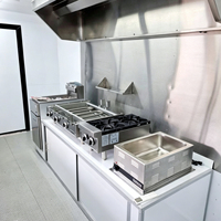 Remorque alimentaire mobile haute durabilité avec équipement de cuisine en option, camion de restauration toutes saisons pour burgers, poulet frit, hot-dogs