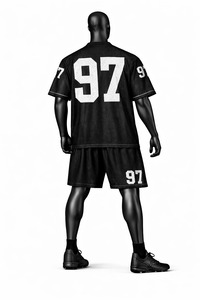 High Quality American Football Jersey and Shorts Set Breathable Sportswear 100% Polyester American Football Jersey and Shorts - Product Image 4