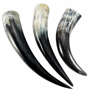 Corne à boire viking artisanale FAIZA CRAFT, écologique et sans danger pour les aliments, pour bière et hydromel, en corne de buffle polie, pour la décoration de la maison, Inde - Product Image 1