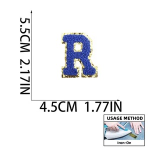 2026 Unisex Customizable High Quality Fabric Patches Fashion Embroidered <b>Sew</b>-<b>On</b> Logo Patterns Alphabet <b>Letters</b> OEM Service - Product Image 3
