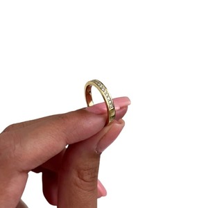 Anillo de Boda de Lujo con Diamantes Cultivados en Laboratorio de 3MM, Certificado por IGI, Media Eternidad, en Oro de 18K, Apilable, para Fiesta - Product Image 6