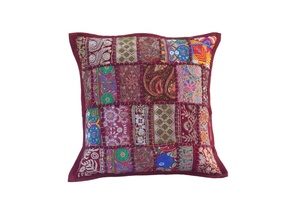 Surtido Sari Patchwork funda de cojín bordado Patchwork funda de almohada Sari funda de cojín - Product Image 3