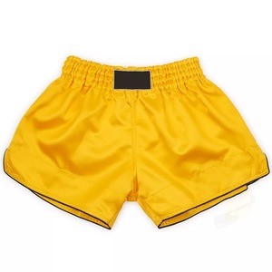 Pantalones Cortos de Entrenamiento de Muay Thai al por Mayor con Logotipo Personalizado, Ropa de Combate de Kick Boxing, Artes Marciales, MMA, Boxeo, 100% Transpirables, 220g, Seda/Poliéster, para Hombre - Product Image 1