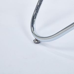 Moderna cucina salvaspazio e soggiorno tavolo da pranzo con vetro temperato e gambe in metallo cromato Chic & elegante - Product Image 5