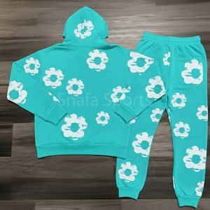 Ensemble de survêtement décontracté pour homme à manches longues en denim déchiré, de haute qualité, nouveau design - Product Image 2