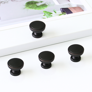 Long-lasting Zinc Alloy <b>Hardware</b> Materials Round Cabinet Knob Transitional Drawer Handle Bronze Pull for <b>Kitchen</b> Cupboard Vanity - Product Image 2