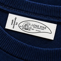 Étiquettes de marque personnalisées imprimées en satin avec logo et texte, étiquettes pour vêtements et accessoires