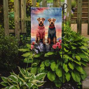 Multicolor Airedale Terrier Two Hearts <b>Garden</b> <b>Flag</b> Mailbox Decorative Yard Banner for Patio Artwork for Flower Beds Small - Product Image 2