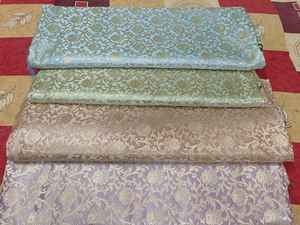 pastel colour brocade textile fabric - Product Image 2