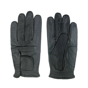Mejora tu agarre y estilo en el campo de golf. Guantes de golf de cuero Cabretta de color para hombre, mano izquierda, color negro. - Product Image 1
