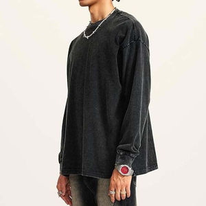 เสื้อฮู้ดดี้ผู้ชายรุ่นใหม่ล่าสุดปี 2026 ผ้าคอตตอน/โพลีเอสเตอร์เนื้อหนา ซักย้อมแบบแอซิดวอช ผลิตตามสั่งจากปากีสถาน พร้อมโลโก้ปักแบบดิสเทรส - Product Image 2