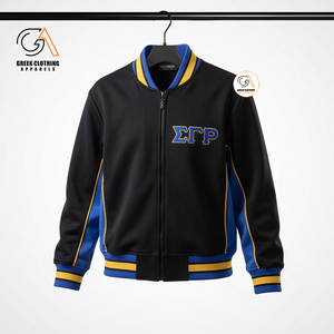 Chaqueta Universitaria de Calidad Profesional para Capítulos de Sigma Gamma Rho, Forro Polar Transpirable de Alto Gramaje, Manga Larga, Cierre de un Solo Botón, Tallas Grandes - Product Image 4