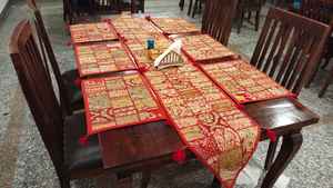 Alfombra estilo vintage Banjara con diseño antiguo kambadiya, juego de 6 tapetes, alfombra de patchwork hecha a mano. - Product Image 2