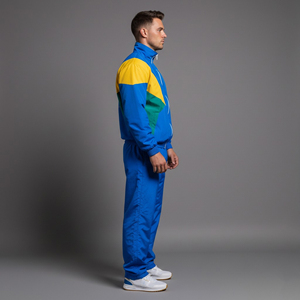 Conjunto Deportivo de Invierno para Hombre, 100% Algodón, con Logotipo Personalizado Serigrafiado, Diseño Color Block, Transpirable y Cómodo, 2 Piezas - Product Image 5