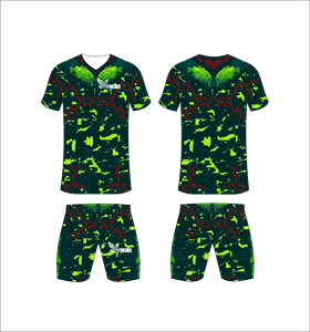 Custom Sublimation Green <b>Brush</b> Soccer Jersey Uniform Set Mens Breathable Football Training Kits Wholesale Team Dry Suit Fit - Product Image 1