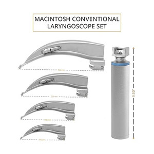 ชุดกล้องส่องตรวจกล่องเสียงสแตนเลสสตีลคุณภาพสูงแบบสี่ใบมีด ด้ามจับคู่ ปรับได้ด้วยมือ ออกแบบมาเพื่อการตรวจกล่องเสียงอย่างแม่นยำ - Product Image 3