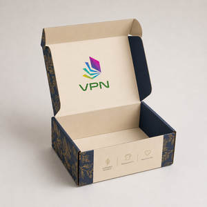 Caja de Cartón Corrugado Rectangular con Logotipo Personalizado, Embalaje Plegable para Envío de Ropa y Prendas - Product Image 1