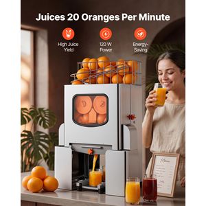 Presse-agrumes électrique commercial 120W en acier inoxydable, capacité de 20 oranges par minute - Product Image 2
