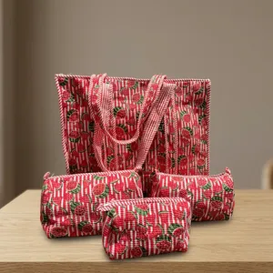 Conjunto de Bolsos Tote con Estampado de Sandía y Bordado a Mano, Gran Capacidad, Estilo Bohemio Vintage, con Cierre, para la Playa, Verano, Uso Diario para Mujer - Product Image 2