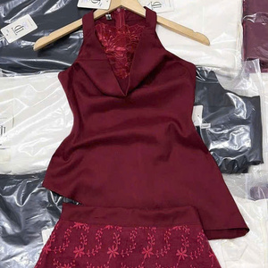 Fashion Two Piece <b>Set</b> Women's satin Sleeveless Full Length Solid Casual Skinny Fit Washable Eco-Friendly Customized - Product Image 4