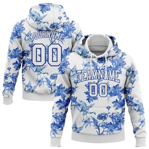 Sweat-shirt à capuche pour homme, design 3D héron et fleur, blanc royal, personnalisé, éco-responsable, nouvelle collection, vente en gros directe - Product Image 1