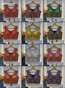 เสื้อเบลาส์คอวีบุผ้าซิลค์อิตาลีเนื้อนุ่มสีสันสวยงาม ตกแต่งด้วยงานปักลูกปัดและลายปักแบบ Tricot พร้อมงานประดับด้วยเชือกและลูกปัด ราคาขายส่ง - Product Image 4