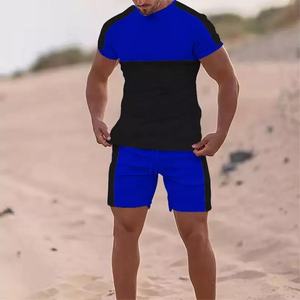 Survêtement d'été avec logo de marque personnalisé pour hommes pantalon court écologique décontracté pour hommes ensemble de t-shirts marque privée nouvelle collection d'été - Product Image 6