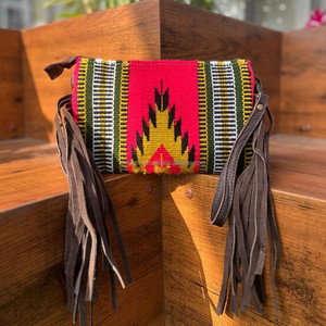 Nueva manta de sillín con flecos de cuero occidental mecanizada a mano, bolso de mano, bolso cosido a mano, bolsos de mano para mujer - Product Image 5