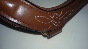 Collar de cabeza ajustable de cuero de caballo, COLOR marrón y negro - Product Image 2
