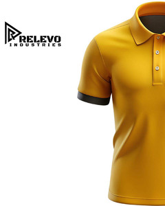 Camiseta de Cuello Redondo Amarilla para Hombre de Relevo Industries, Manga Corta, Corte Holgado, 100% Algodón, Transpirable y Antipilling, Ropa Casual - Product Image 3