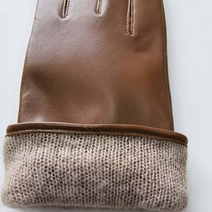 Brown Leather Wrist Length <b>Gloves</b> Thermal Unlined Plain Style Daily Use Winter Casual - Product Image 4