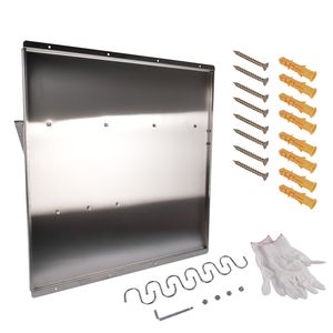 Protezione murale per cappa da cucina in acciaio inossidabile da 29,5 x 29,5 pollici con paraschizzi e ripiano portaoggetti per l'organizzazione della cucina - Product Image 5