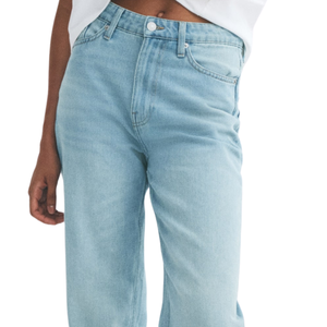Jeans droits taille haute pour femmes, pantalon en denim classique, pantalon décontracté tendance, coupe confortable, OEM ODM, vente en gros - Product Image 3