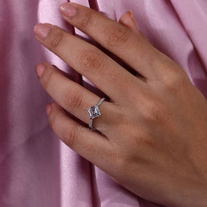 แหวนหมั้นเพชรแบบซ่อนในห้องแล็ปแบบเพชรขนาด18K สีขาวทอง18K ของขวัญวันครบรอบแต่งงานแพลตตินัมแข็ง - Product Image 6