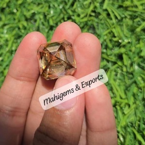 Moissanita de 15 mm, corte Asscher, color amarillo intenso, hecha a mano, piedra preciosa suelta - Product Image 1