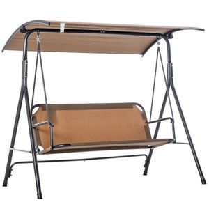 Dondolo da Veranda Contemporaneo in Metallo per Giardini, Soggiorni, Camere da Letto e Hotel - Product Image 1