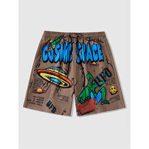 Shorts de Playa para Hombre, Cintura Media, Secado Rápido, 100% Algodón Ecológico, Cierre Elástico en la Cintura, Bolsillo, Traje de Baño Sólido para Gimnasio, Tallas Grandes - Product Image 5