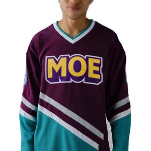 Maillot de Hockey sur Glace Rétro Vintage en Polyester Sublimé de Luxe 2026, Col en V, Logo Personnalisé, Maillot de Football Américain - Product Image 1