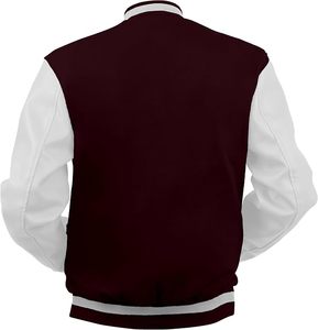 <b>Mens</b> Luxury Custom Varsity Letterman <b>Jacket</b> With <b>Wool</b> Body Leather Sleeves Chenille Patches And Professional Team Embroidery - Product Image 4